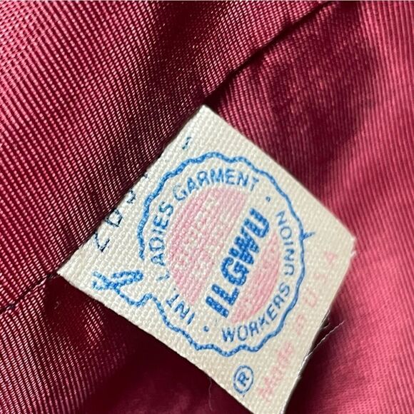 Vintage Wool Larry Levine Women’s Blue Blazer w/Floral & Pearl Buttons (Size: XS - Picture 8 of 13